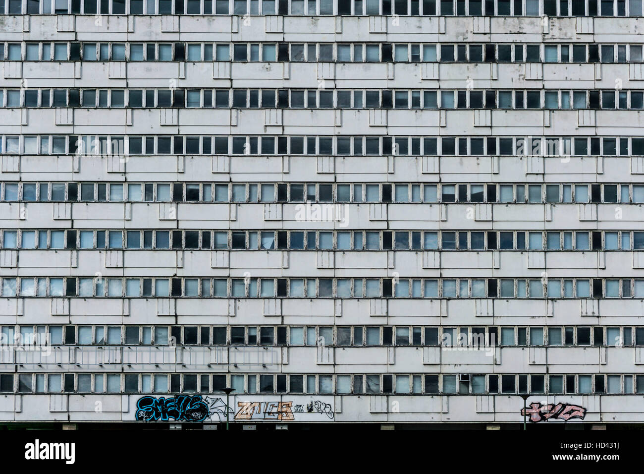 East Berlin Tower Block Stock Photo