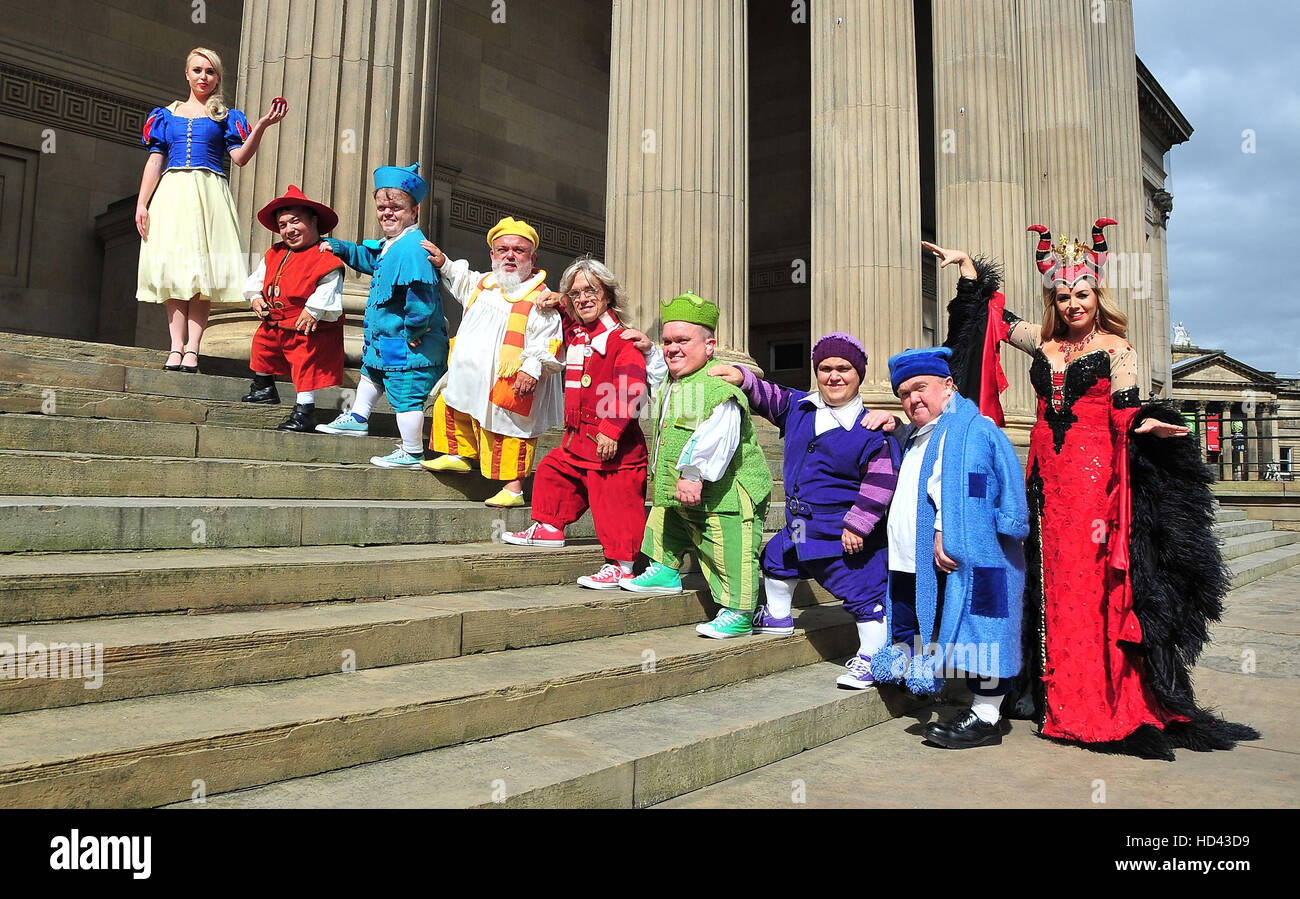 The cast of the Liverpool Empire Christmas Panto, Snow White and the