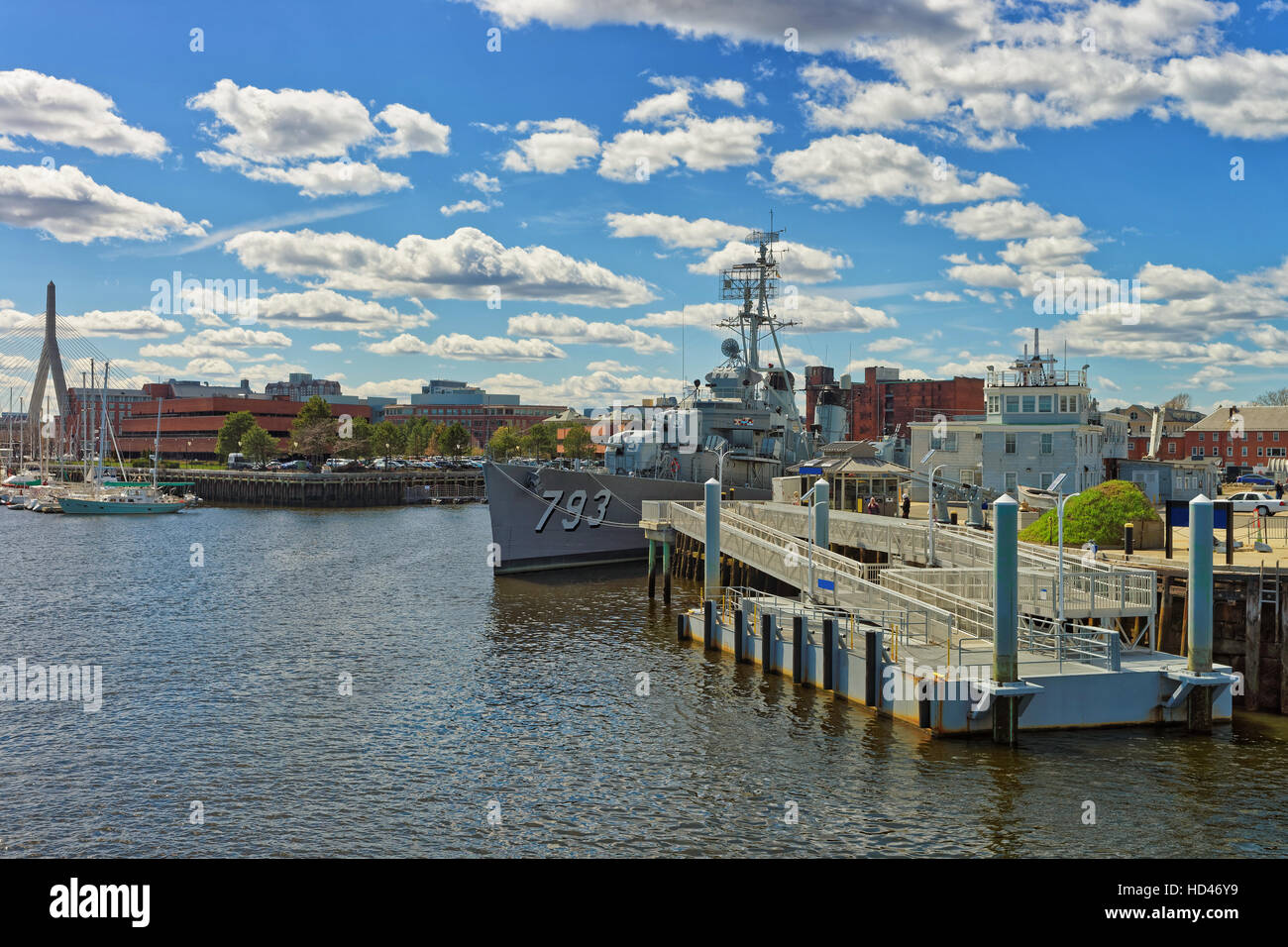 Boston, USA April 28, 2015 USS Cassin Young Fletcherclass destroyer