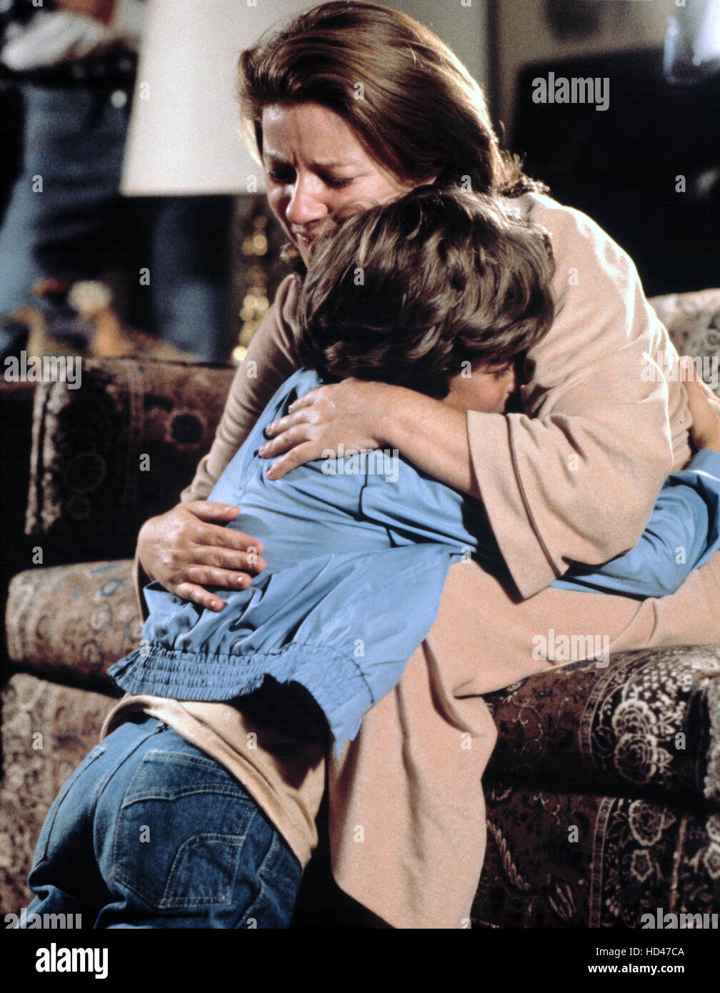 PLEASE DON'T HIT ME MOM, Patty Duke comforting her son, Sean Astin (age