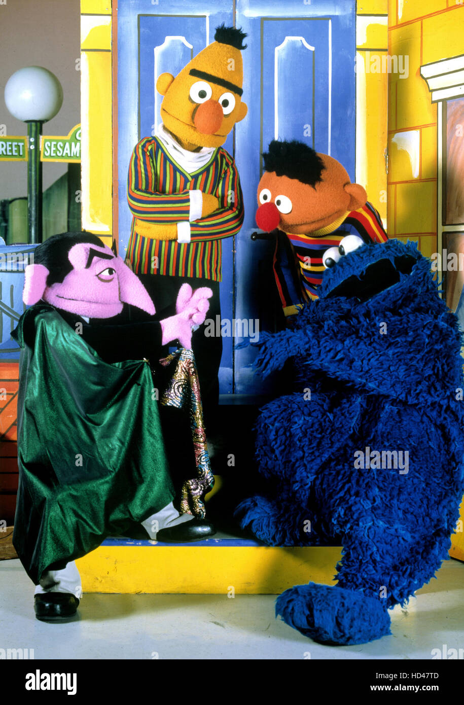 SESAME STREET, Count von Count, Bert, Ernie, Cookie Monster, 1969