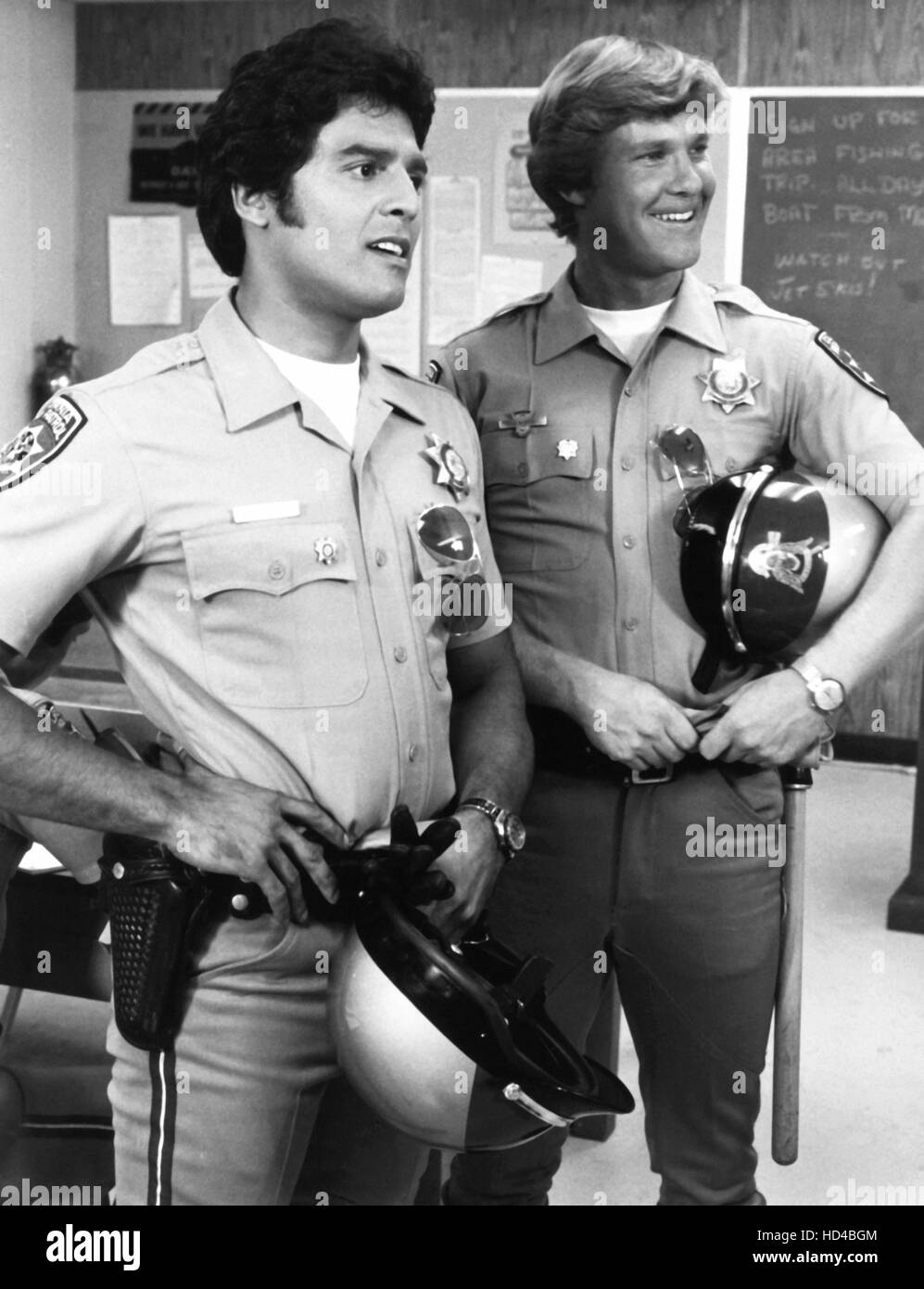 CHIPS, from left Erik Estrada, Larry Wilcox, 'Return of the Turks, (season 2, episode 10, aired
