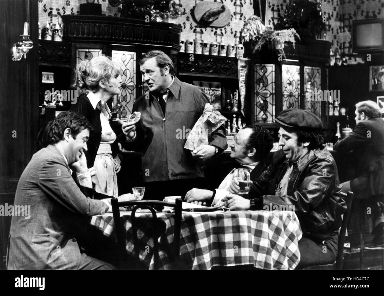 THE CORNER BAR, from left Bill Fiore, Anne Meara, Eugene Roche, Shimen