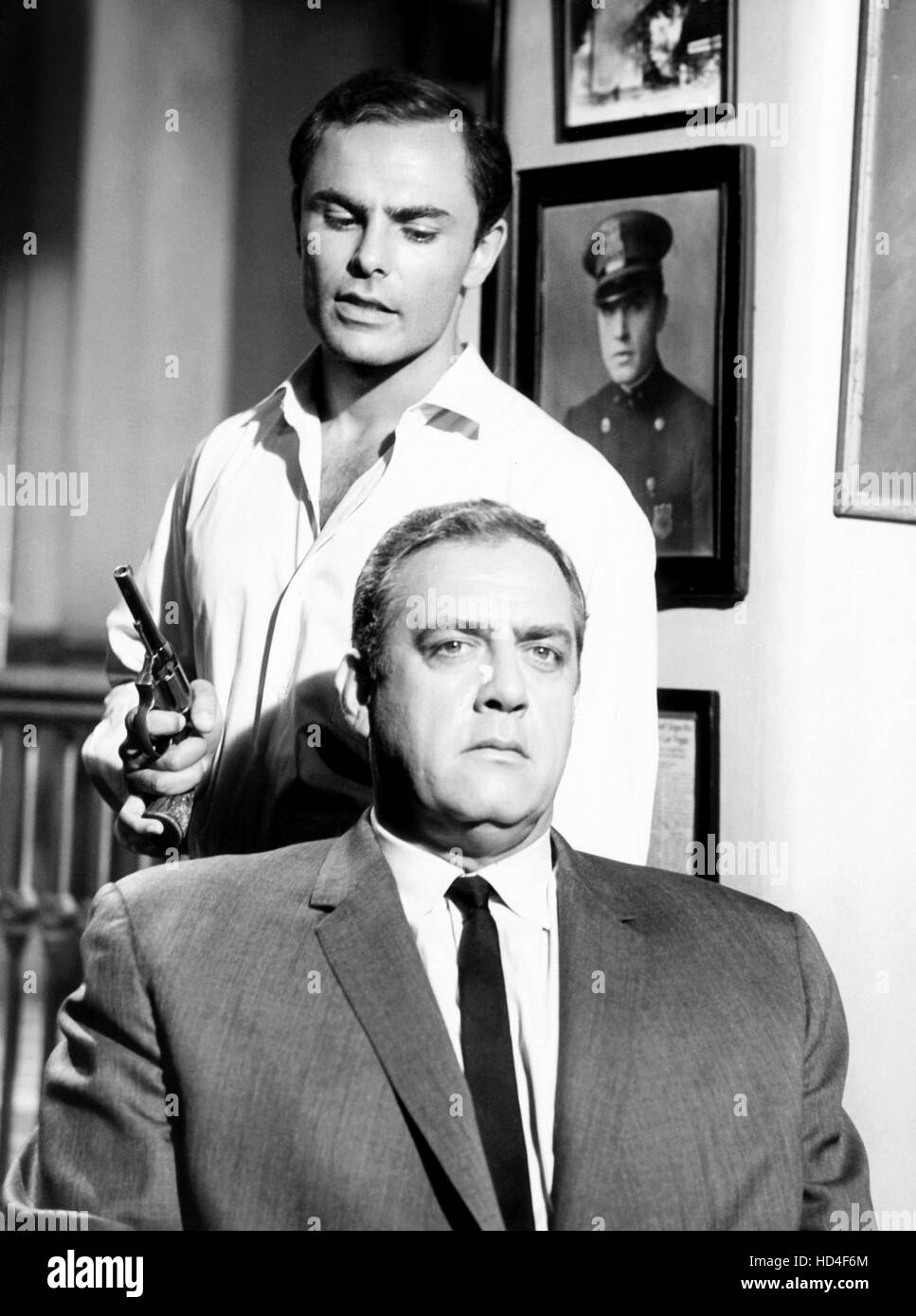 IRONSIDE, from back, John Saxon, Raymond Burr, 'An Inside Job,' aired