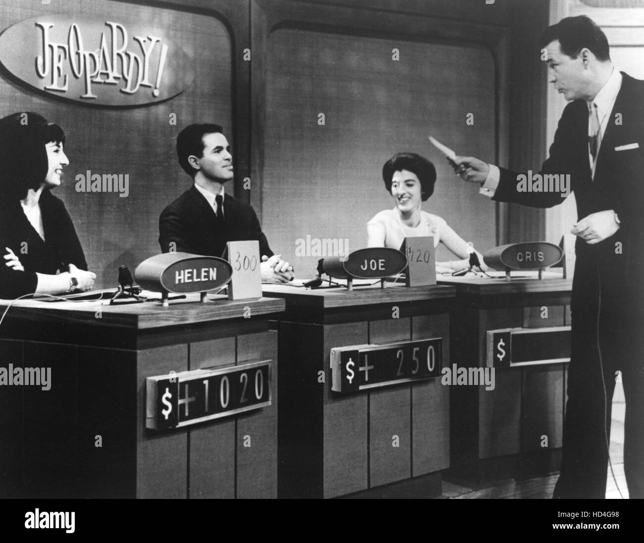 JEOPARDY, Art Fleming (right), 19641975 Stock Photo Alamy
