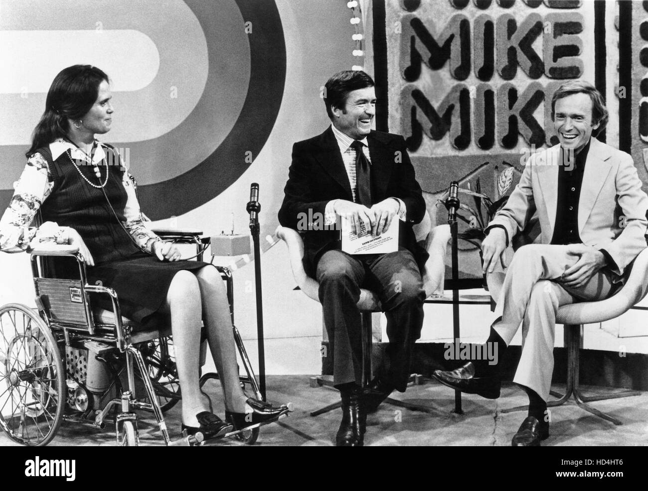 THE MIKE DOUGLAS SHOW, from left, guest Jill Kinmont, host Mike Douglas