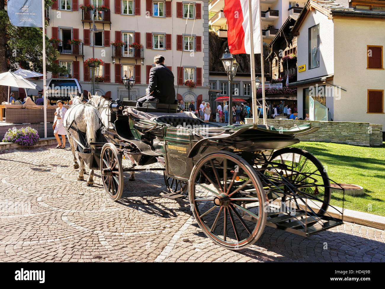 Zermatt horse carriage hi-res stock photography and images - Alamy