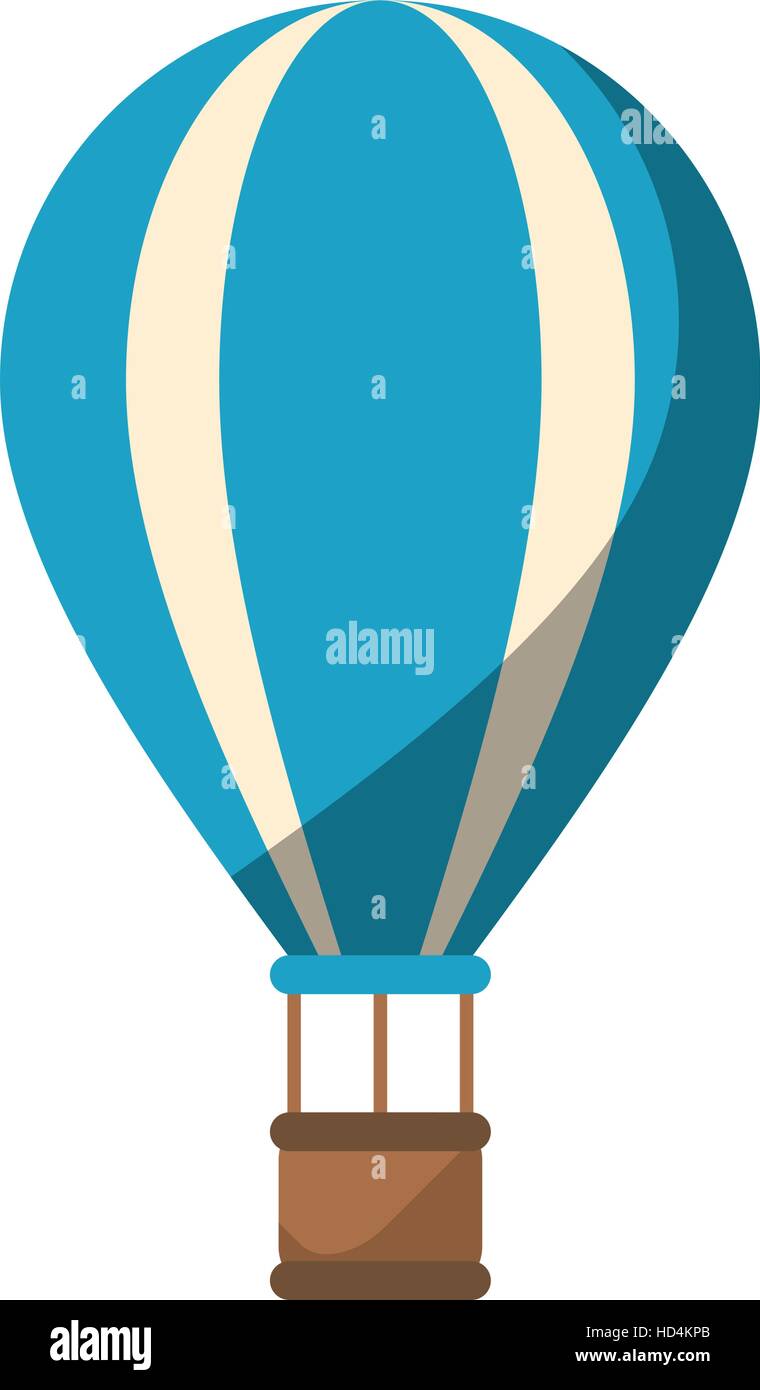 blue airballoon travel recreation adventure shadow Stock Vector