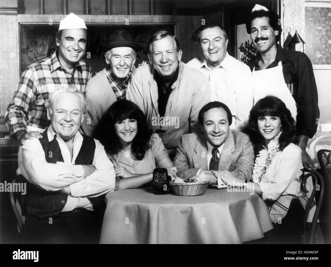 ARCHIE BUNKER'S PLACE, standing lr Abraham Alvarez, Bill Quinn, Allan