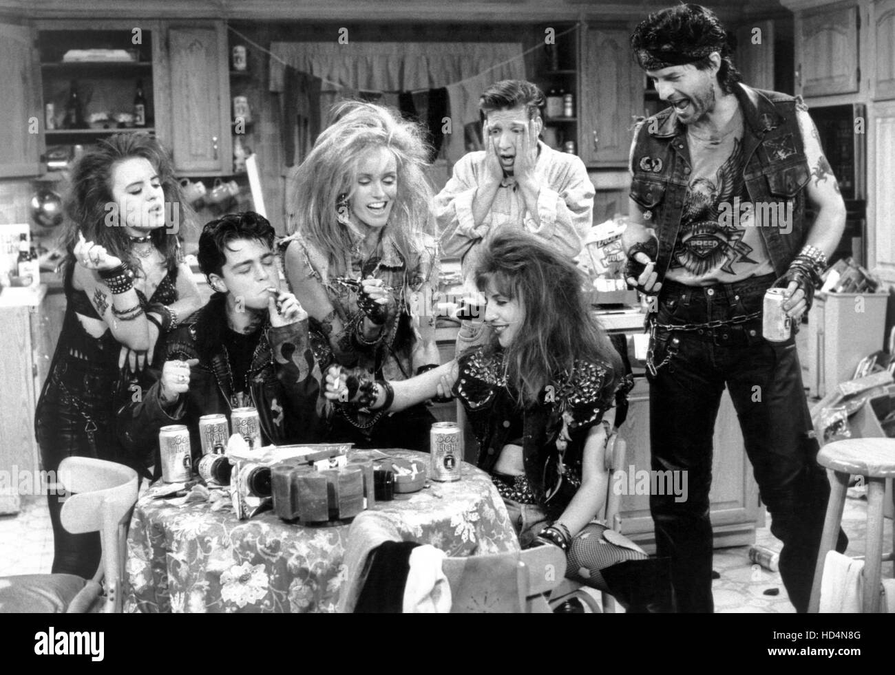 BLOSSOM, Jenna Von Oy (left), Joey Lawrence (2nd from left), Michael