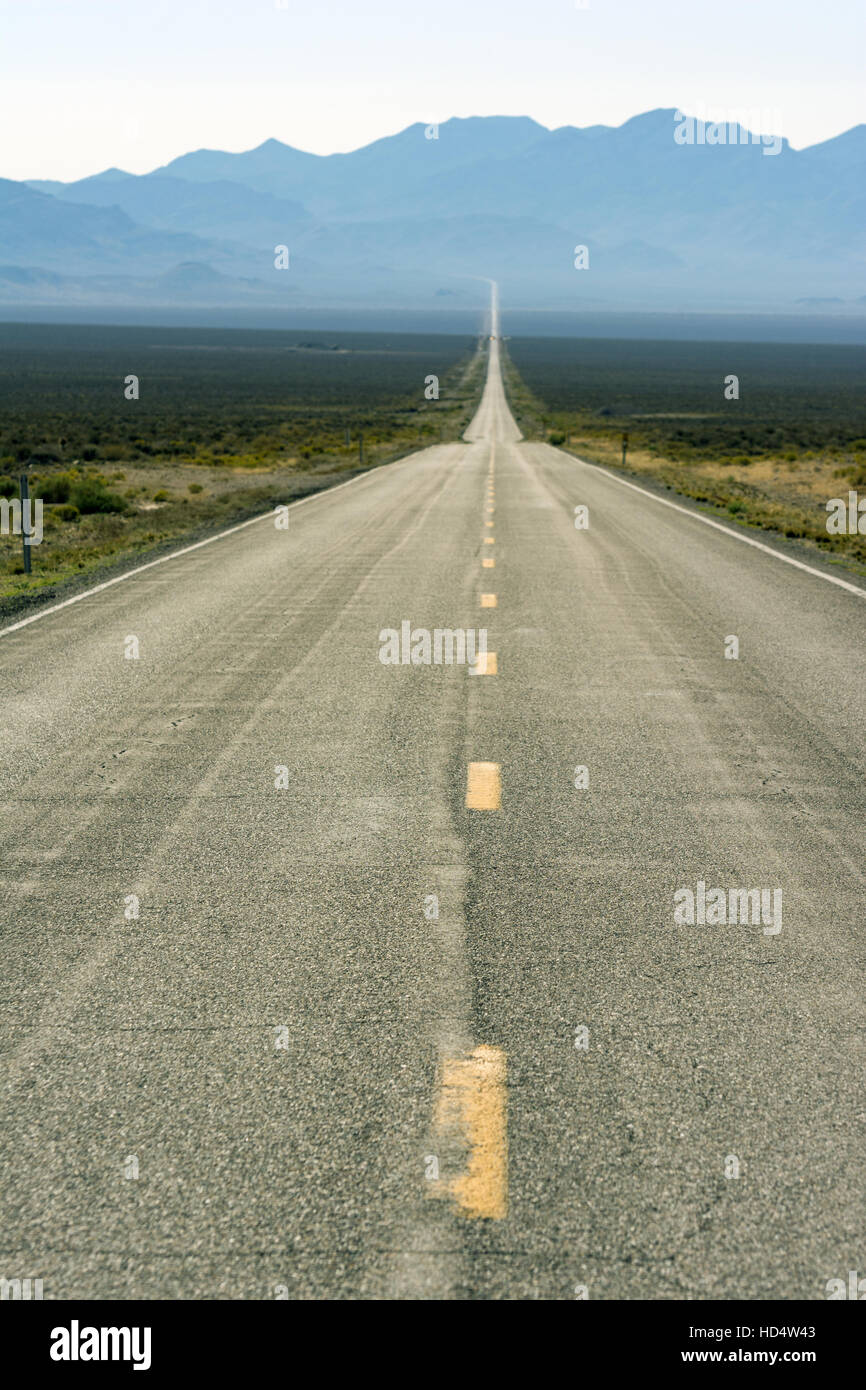 Nevada, Highway 50, The Loneliest Road in America Stock Photo