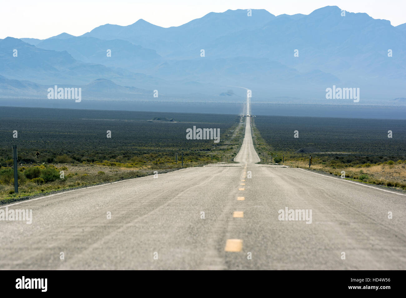 Nevada, Highway 50, The Lonliest Road in America Stock Photo