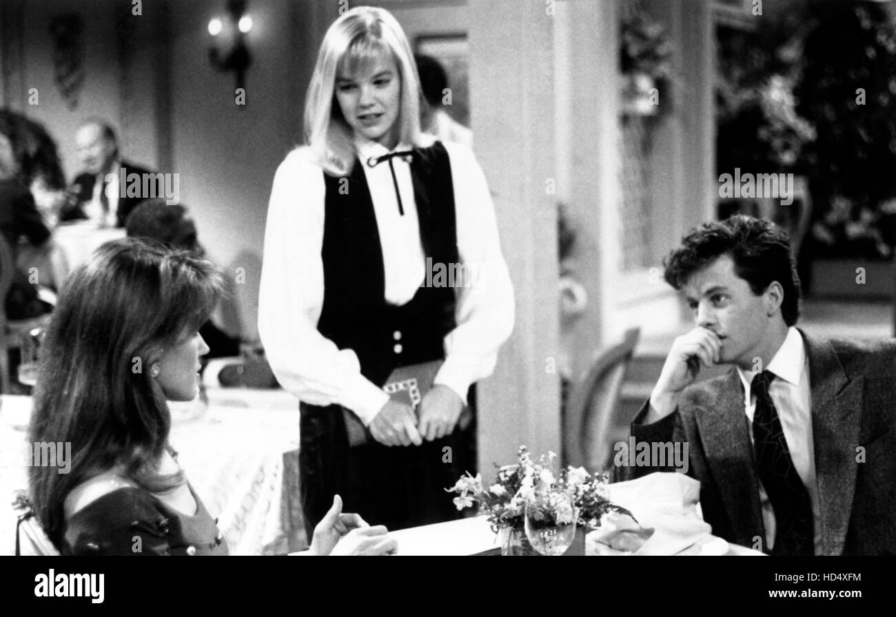 GROWING PAINS, Chelsea Noble, Julie McCullough, Kirk Cameron, 'Mike, Kate \u0026  Julie', (Season 5, aired January 31, 1990 Stock Photo - Alamy, image size:1300x896