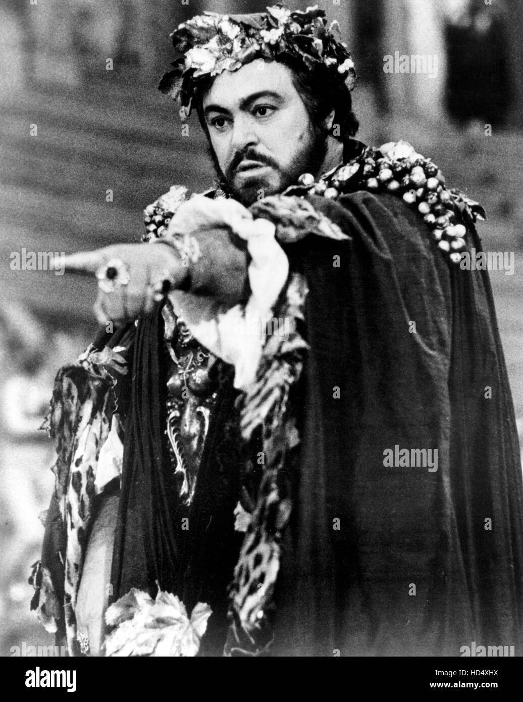 GREAT PERFORMANCES, Luciano Pavarotti as the Duke of Mantua in 'Rigoletto', March 15, 1985. Shot in Northern Italy. 1971- Stock Photo