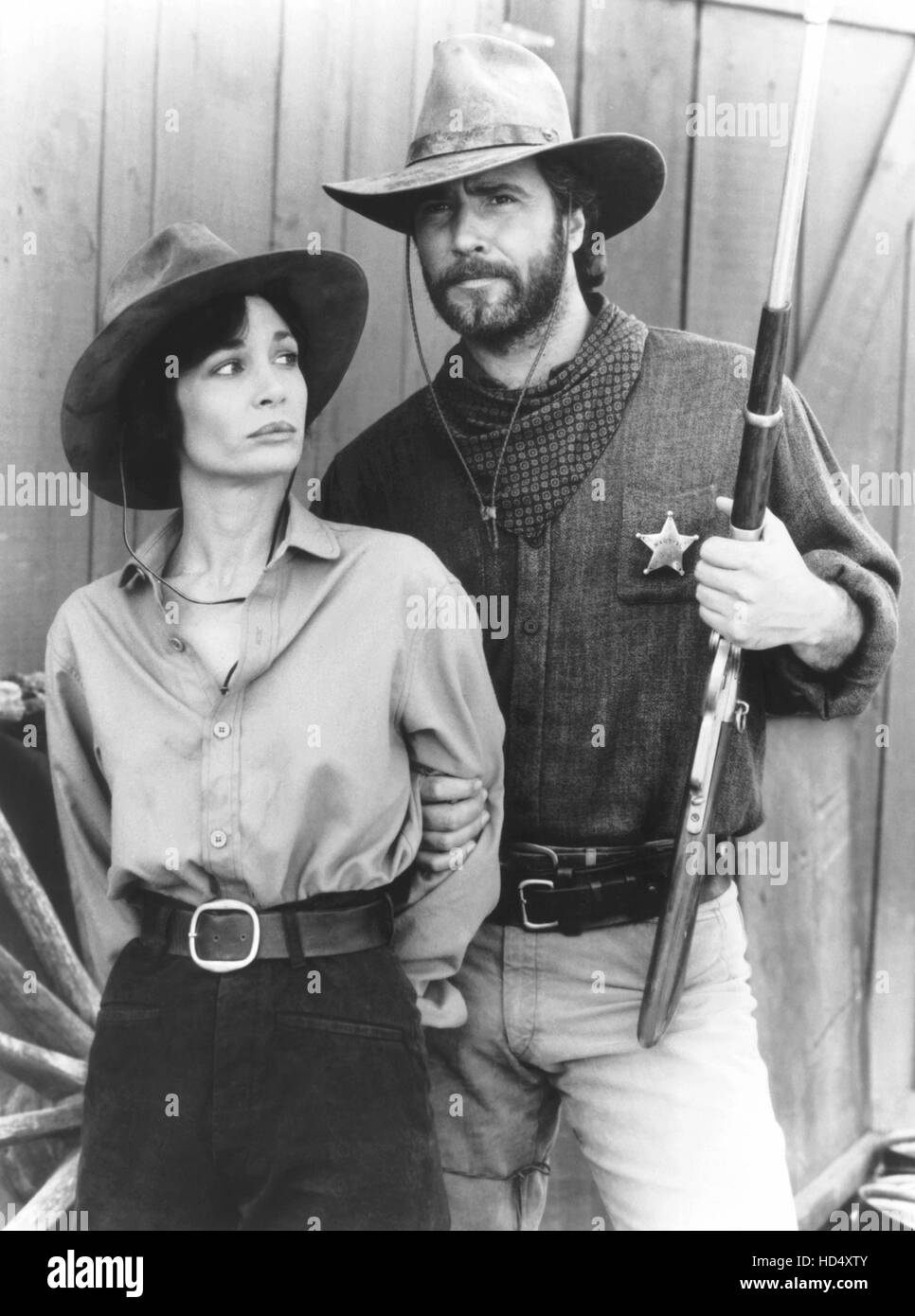GUNS OF PARADISE, from left: Mary Crosby, Lee Horsley, &lsquo;The Search for