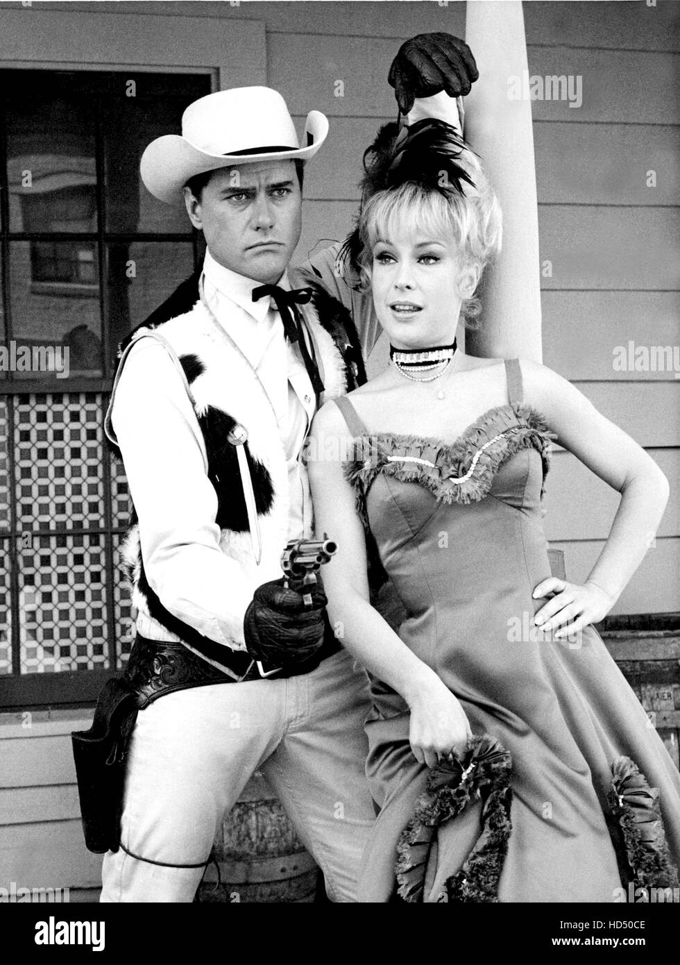 I DREAM OF JEANNIE, Larry Hagman, Barbara Eden, in Season 2 episode