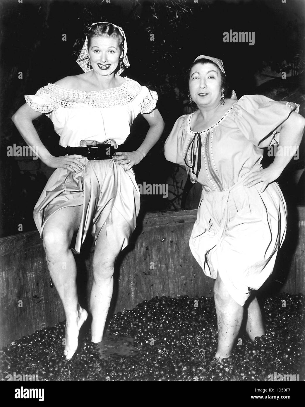I LOVE LUCY, Lucille Ball, Theresa Tirelli, stomping grapes for her