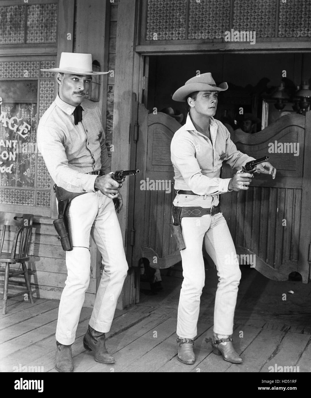 LAWMAN, John Russell, Peter Brown, (Season 4), 19581962 Stock Photo