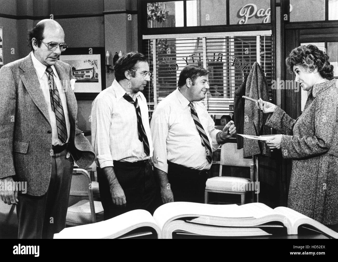 MAUDE, (from left) Herb Edelman, Gerald Hiken, Ted Chapman, Bea Arthur