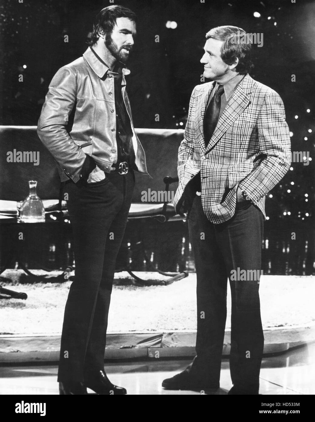THE MERV GRIFFIN SHOW, (from left): Burt Reynolds, Merv Griffin, (ca. early 1970s), 1962-86. Stock Photo