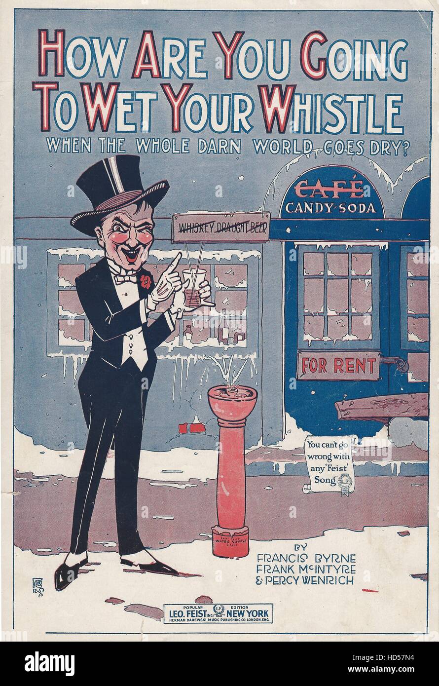 "How Are You Going to Wet Your Whistle" 1919 Prohibition Sheet Music