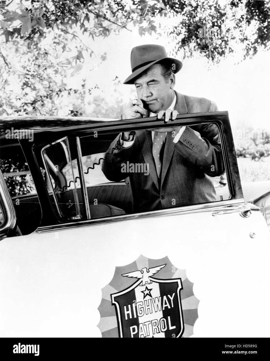 HIGHWAY PATROL, Broderick Crawford, 195559 Stock Photo Alamy