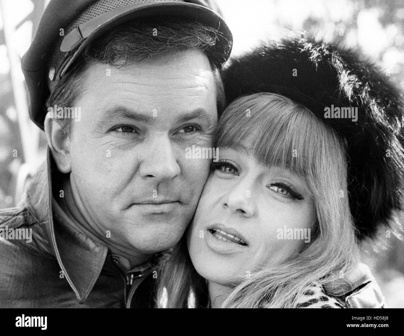 HOGAN'S HEROES, Bob Crane, Nita Talbot, in Season 4 episode,'The Witness,' aired March 1, 1969. Stock Photo