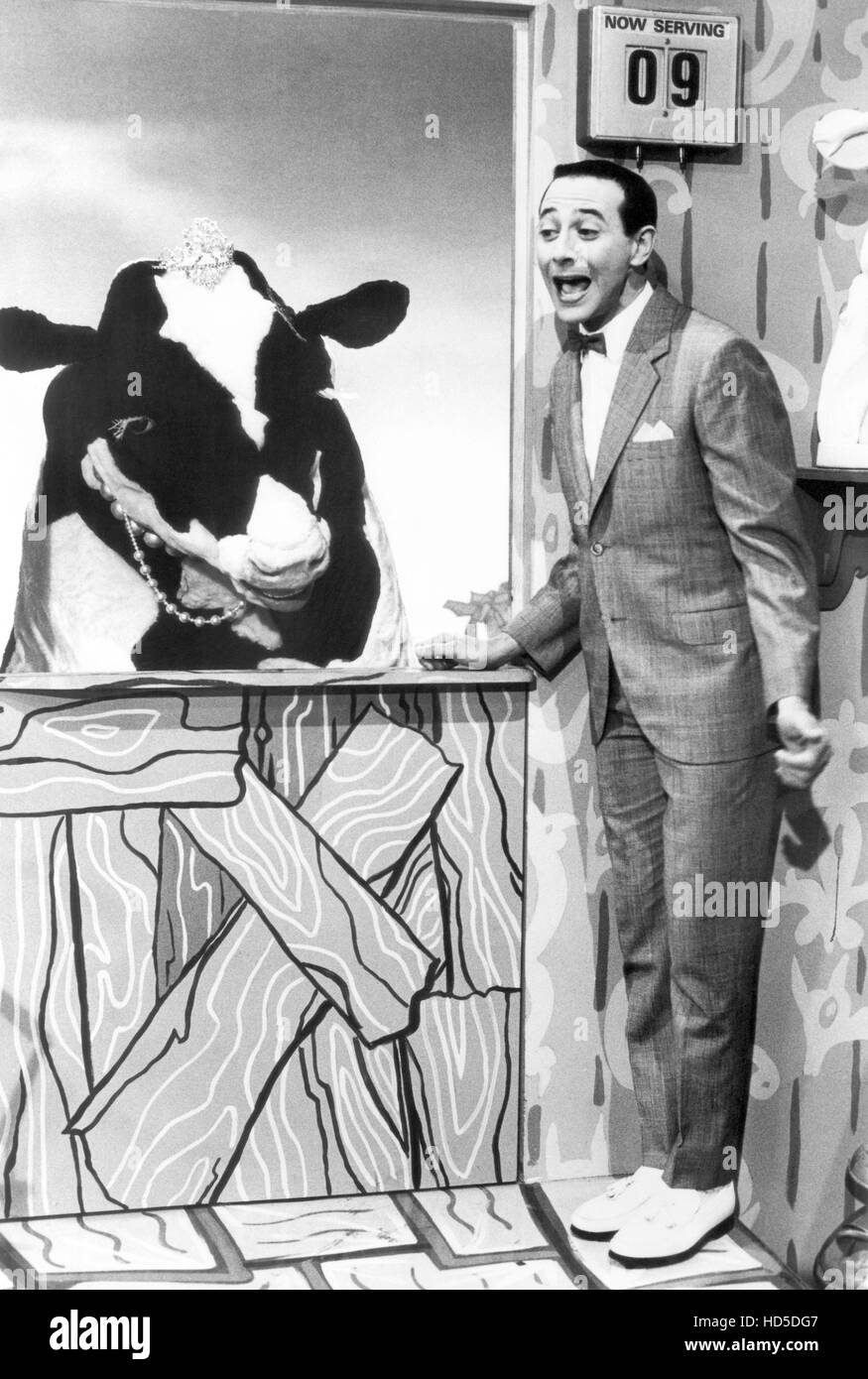 PEEWEE's PLAYHOUSE, (from left) Cowntness, Paul Reubens (as Peewee