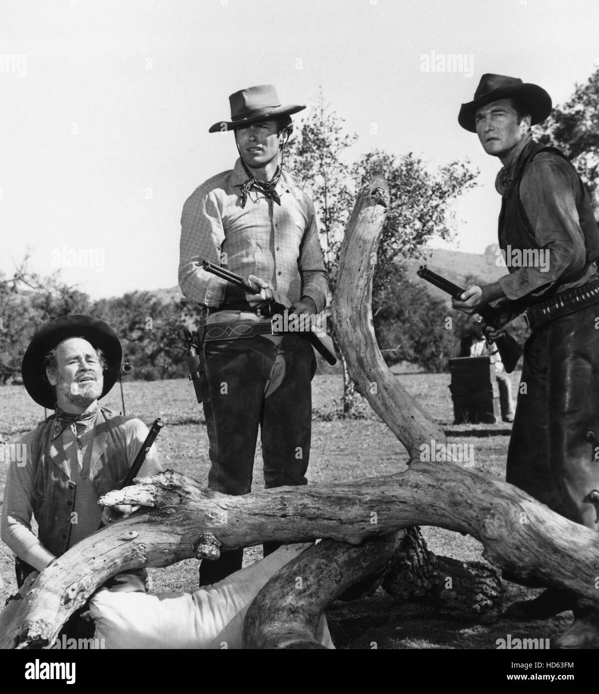 RAWHIDE, Paul Brinegar, Clint Eastwood, Eric Fleming, 195966 Stock