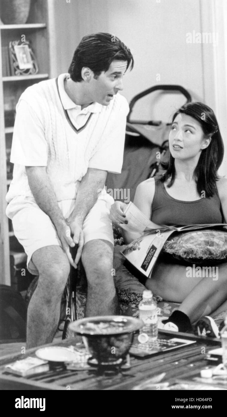 THE SINGLE GUY, (from left): Jonathan Silverman, Ming-Na Wen, 'Tennis',  (Season 1, ep. 102, aired Sept. 28, 1995), 1995-97. © Stock Photo - Alamy