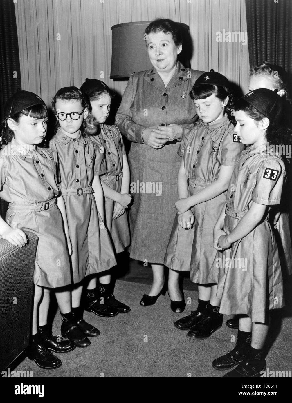 THIS IS ALICE, Patty Ann Gerrity with girl scout troupe, 1958 Stock Photo