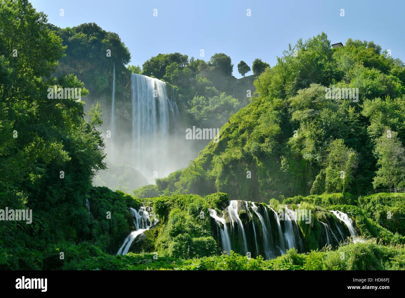 Man-made waterfall, Marmore Waterfalls, Cascate delle Marmore, Umbria,  Italy Stock Photo - Alamy