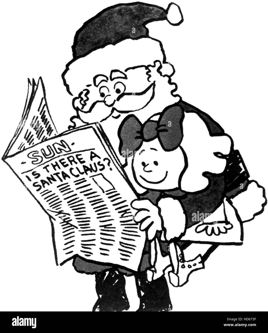 YES, VIRGINIA, THERE IS A SANTA CLAUS, from left Santa Claus, Virignia, 1974 Stock Photo Alamy