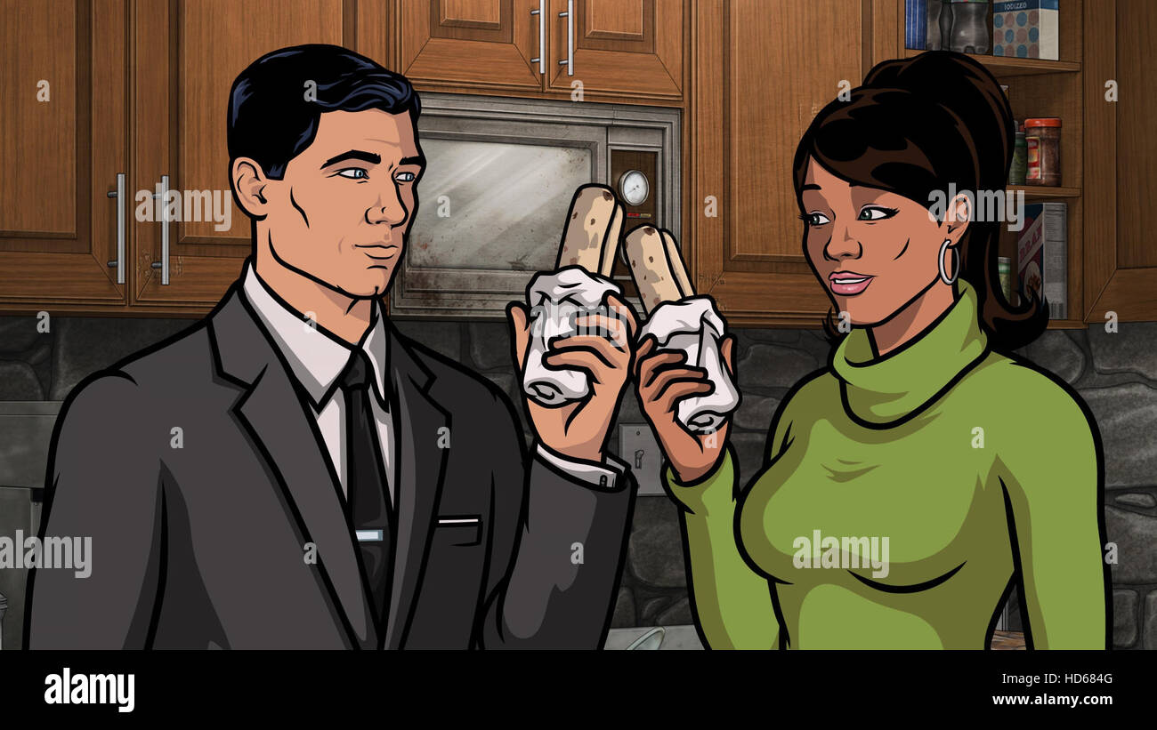 ARCHER, (from left): Sterling Archer, Lana Kane, 'Reignition Sequence',  (Season 6, ep. 610, aired March 12, 2015). ©FX Networks Stock Photo - Alamy