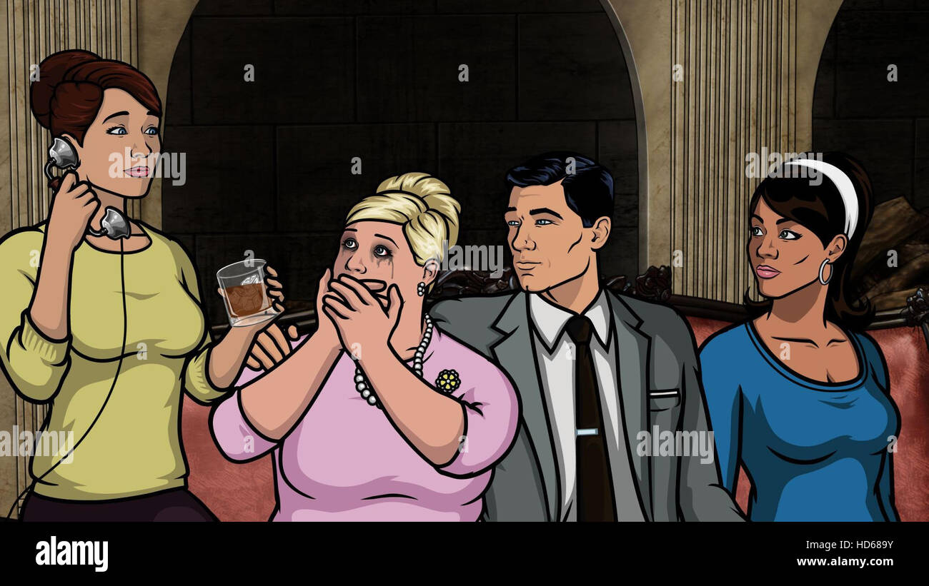 ARCHER, lr Cheryl Tunt (voice Judy Greer), Pam Poovey (voice Amber