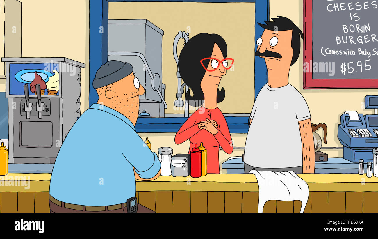 Bob S Burgers From Left Teddy Francisco Linda Belcher Bob Belcher Father Of The Bob