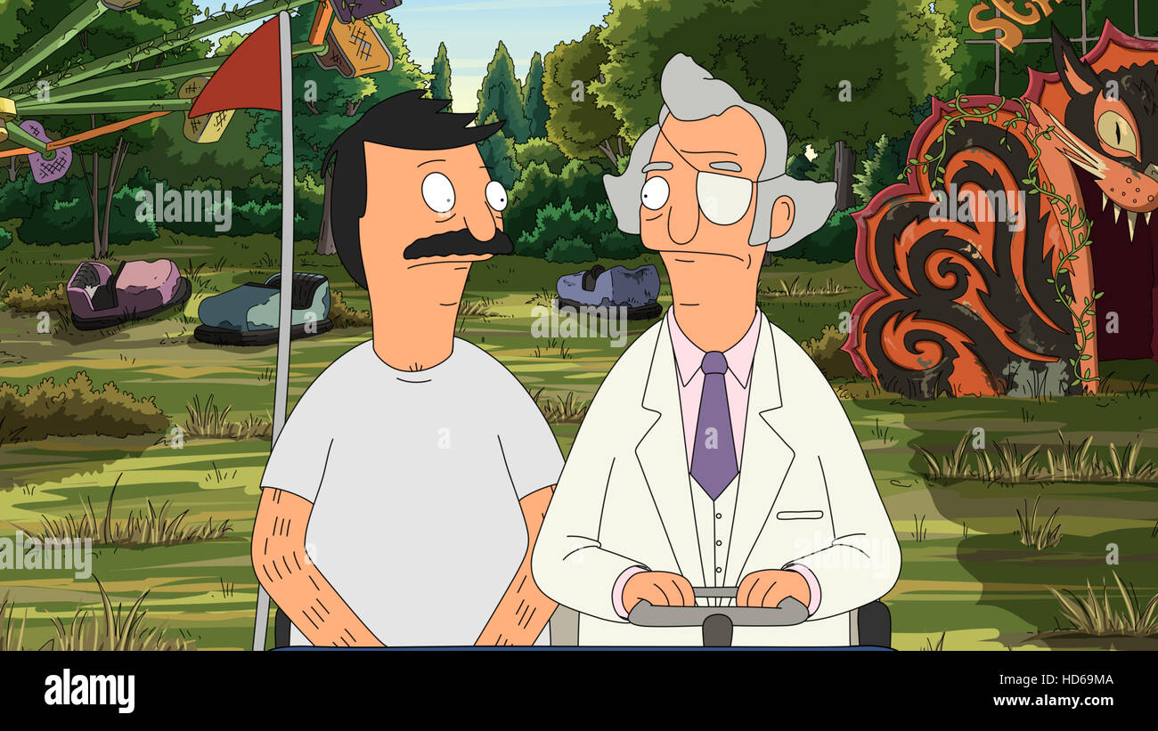 BOB'S BURGERS, lr Bob Belcher, Calvin Fischoeder (voice Kevin Kline