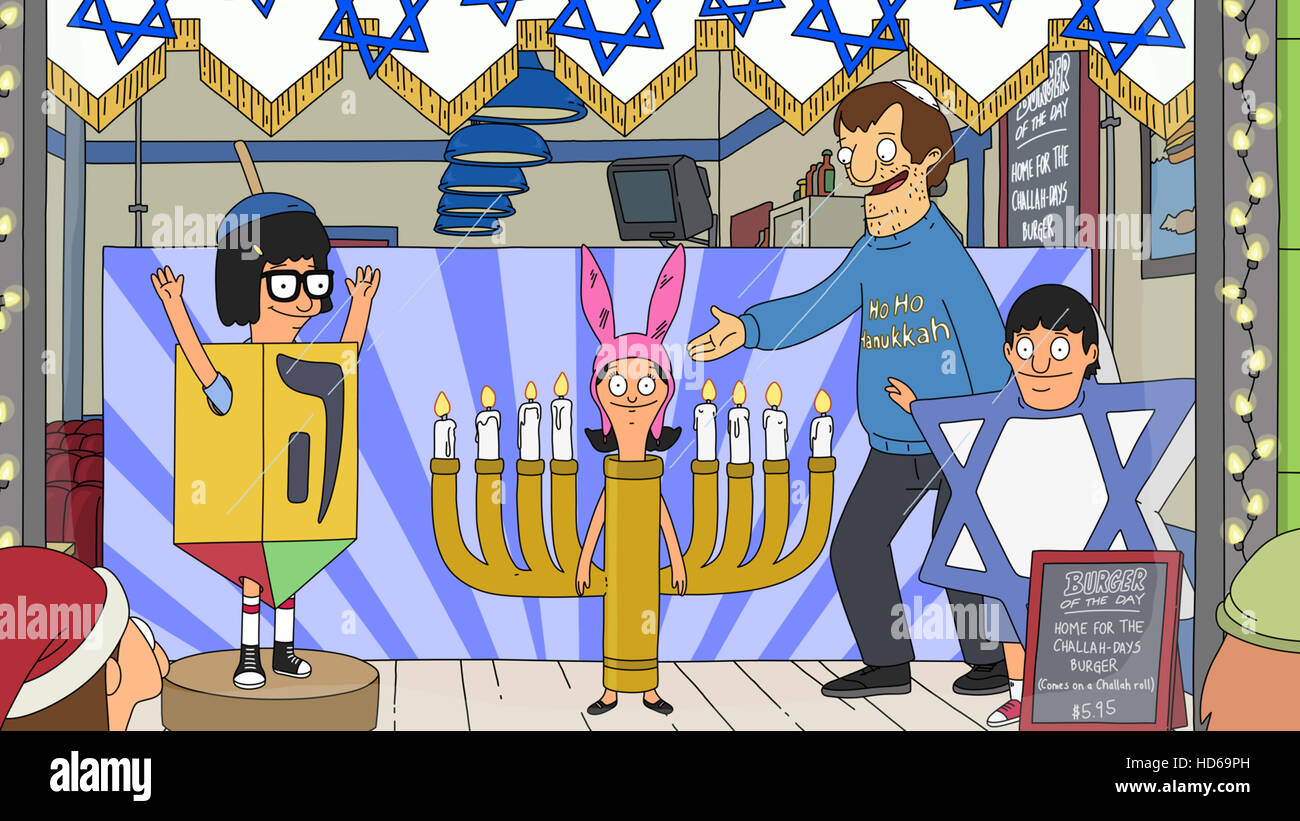 BOB'S BURGERS, lr Tina Belcher, Louise Belcher, Chet (voice Zach