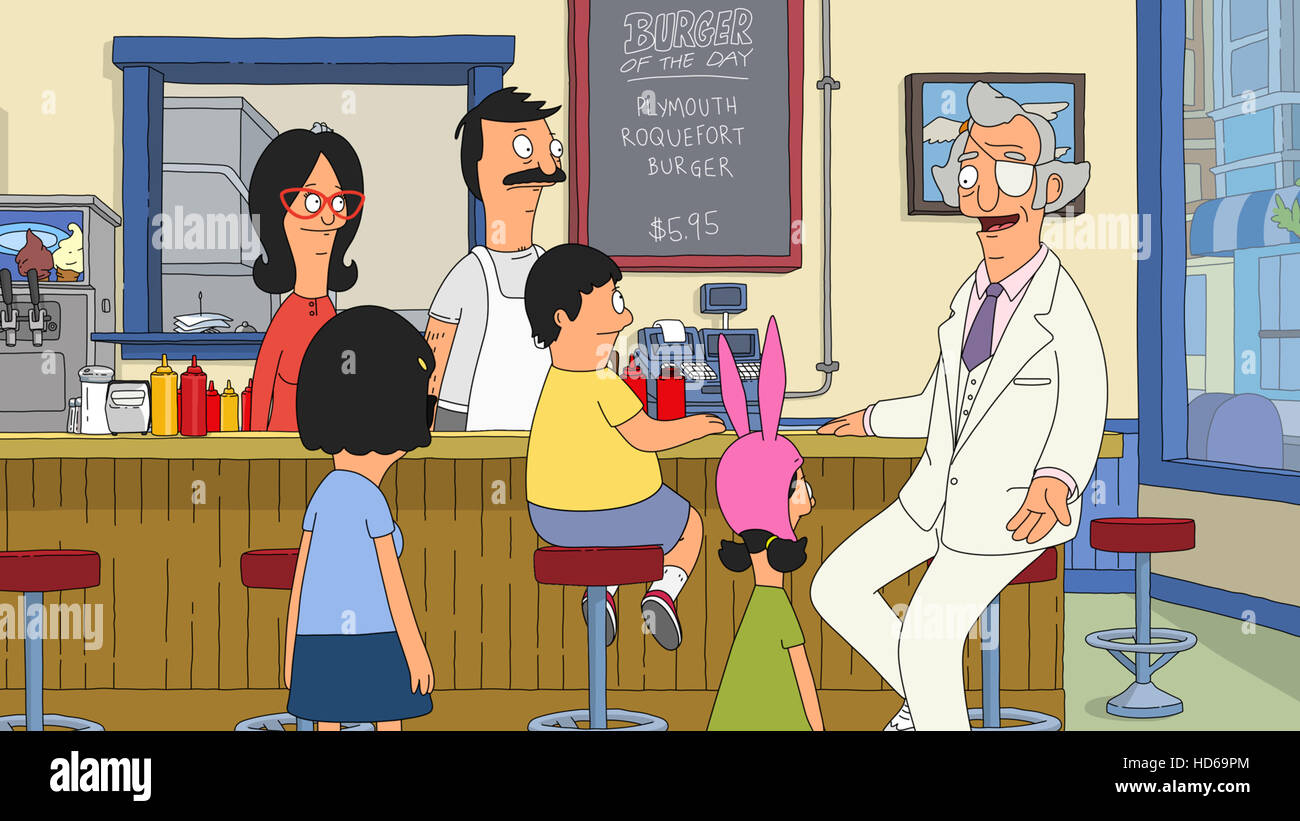 BOB'S BURGERS, lr Tina Belcher, Linda Belcher, Bob Belcher, Gene