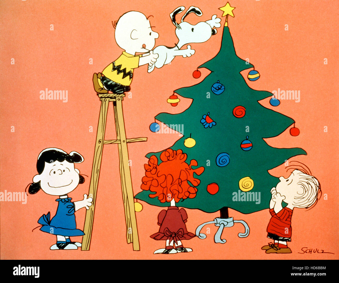 A CHARLIE BROWN CHRISTMAS, Lucy, Charlie Brown, Snoopy, Frieda, Linus