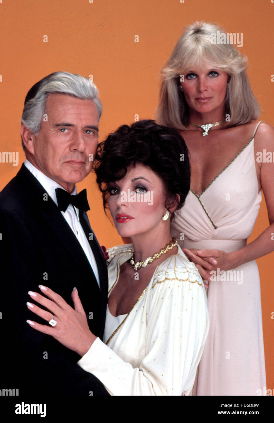 DYNASTY, John Forsythe, Joan Collins, and Linda Evans as Blake