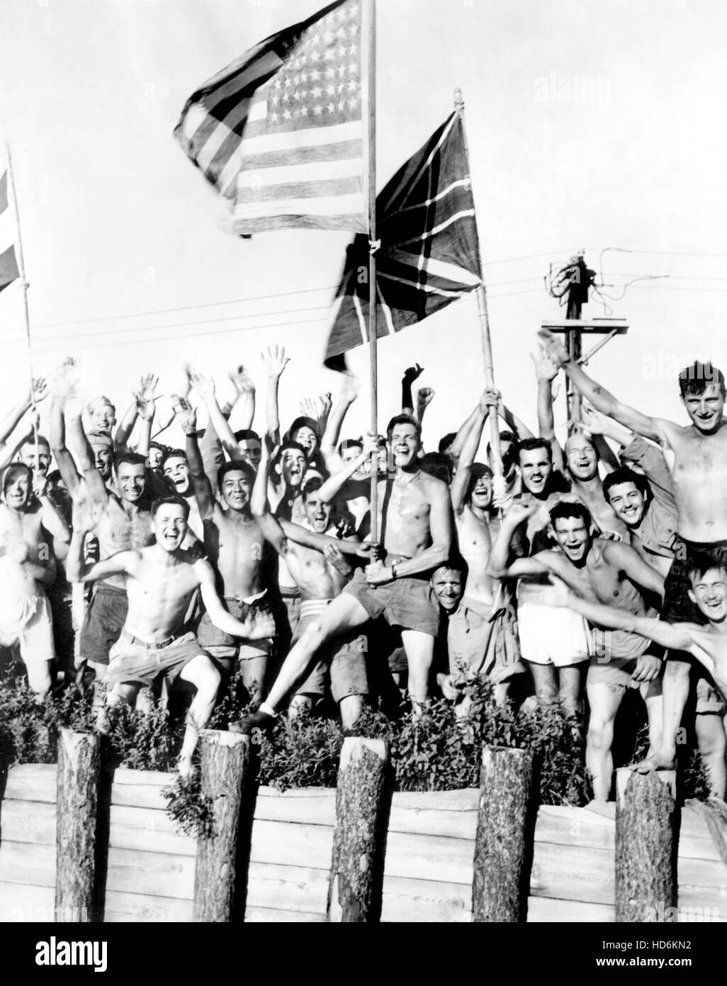 VICTORY AT SEA, American, British and Dutch prisoners of war at Aomori ...