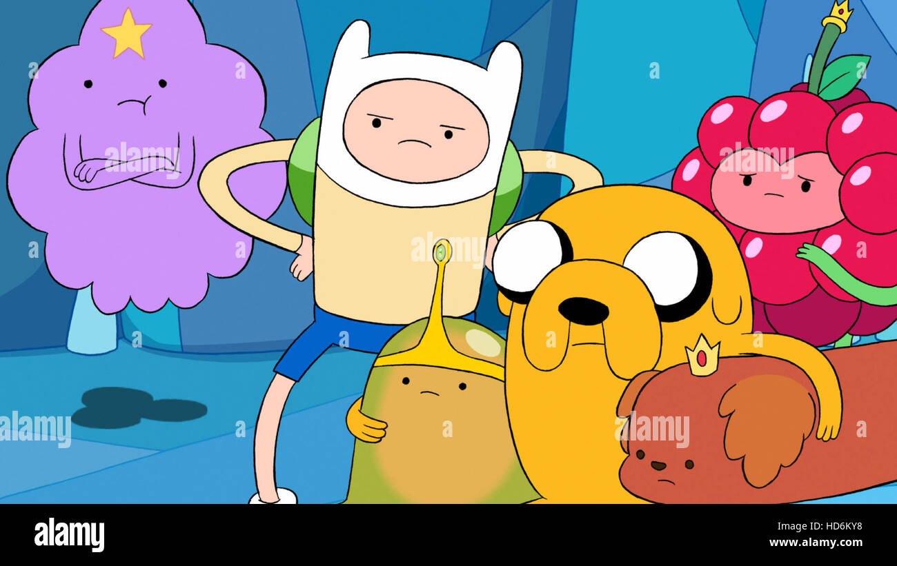 ADVENTURE TIME (aka ADVENTURE TIME WITH FINN & JAKE), Lumpy Space  Princes/LSP (left), Finn (2nd from left), Jake (2nd from Stock Photo - Alamy