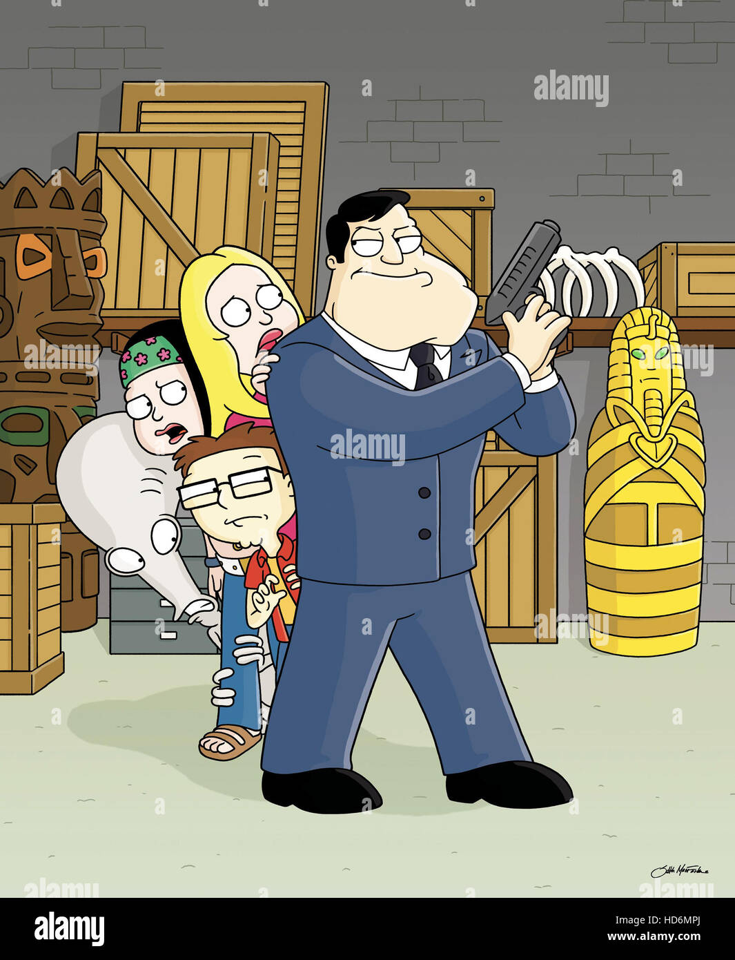 AMERICAN DAD, (clockwise from top right): Stan Smith, Steve Smith, Rodger, Hayley  Smith, Francine Smith, 'Rodger Codger' Stock Photo - Alamy