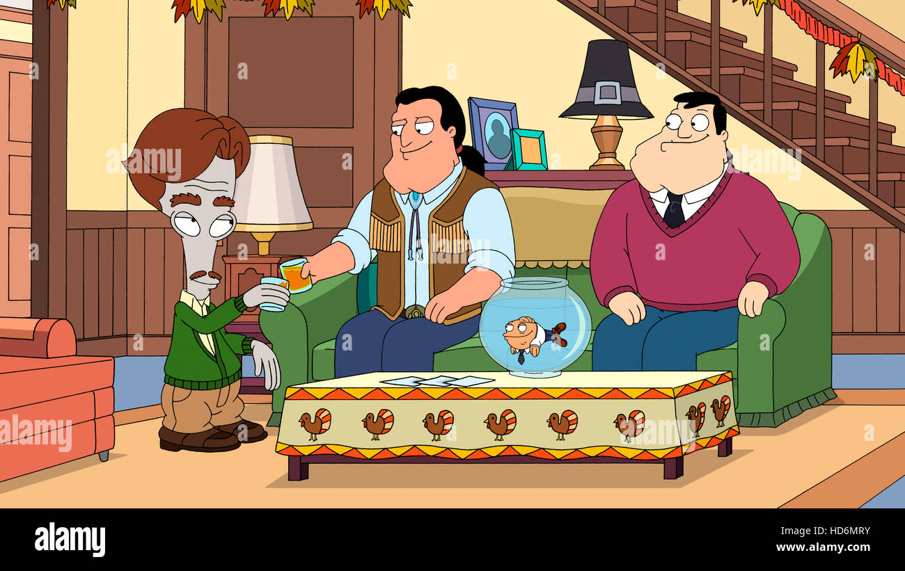 AMERICAN DAD, (from left): Roger, Rusty (guest voice Lou Diamond ...