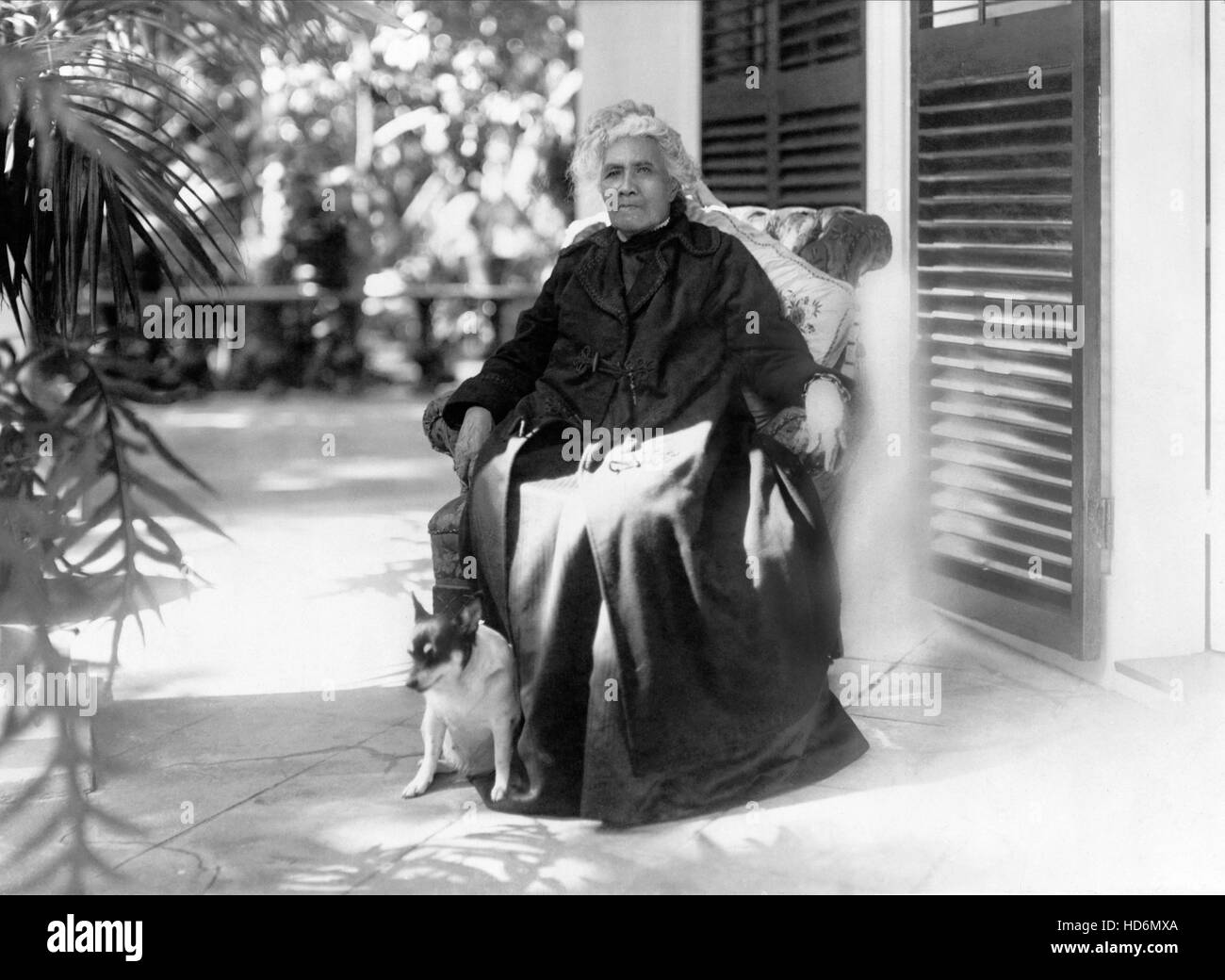 Queen Liliuokalani (1838-1917) was the Kingdom of Hawaii's first queen and final sovereign ruler.  She reigned from 1891 until 1893 when the monarchy was overthrown. (Photo c1917) Stock Photo