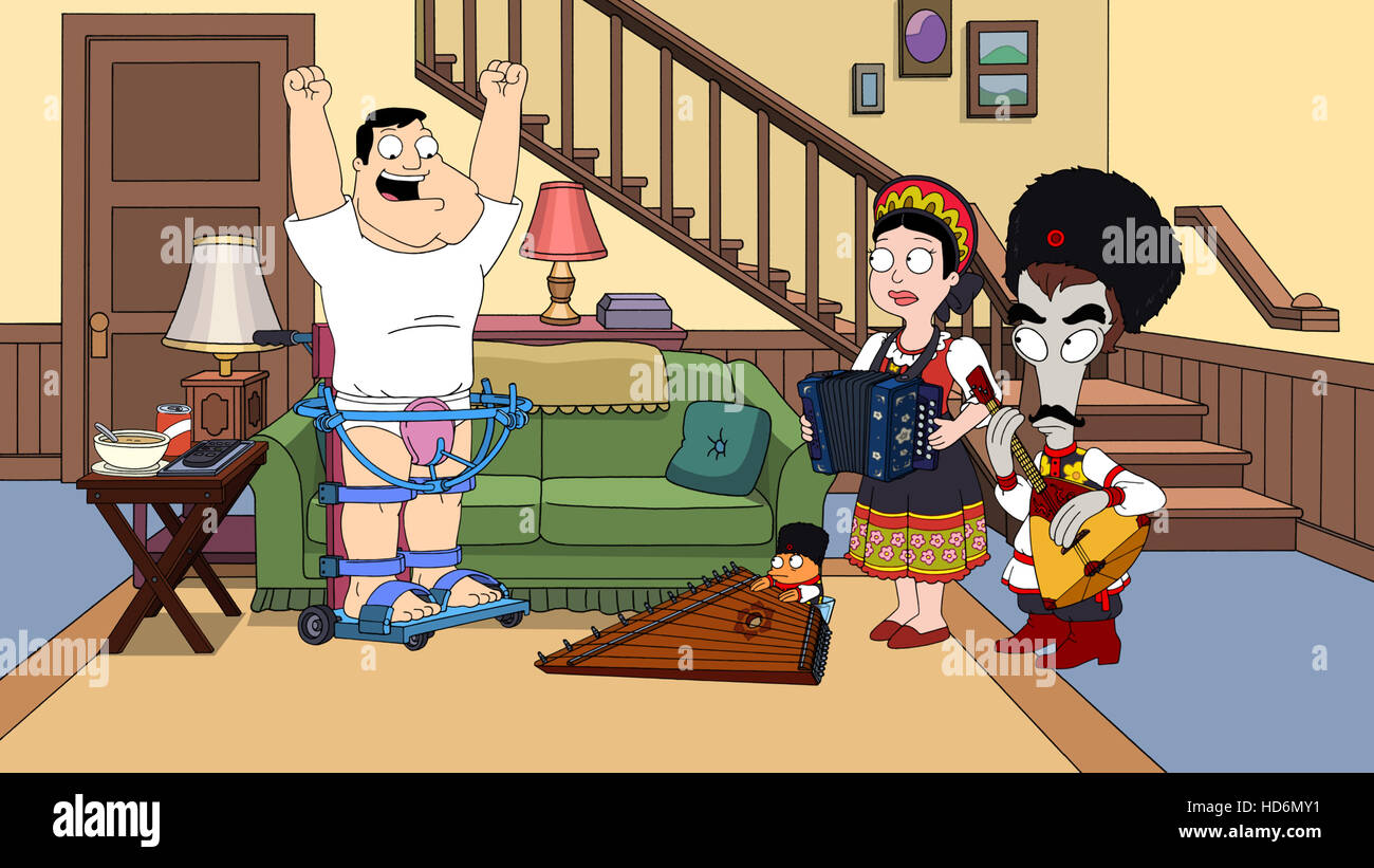 AMERICAN DAD, l-r: Stan Smith (voice: Seth MacFarlane), Klaus Heissler ( voice: Dee Bradley Baker), Haley Smith (voice: Rachael Stock Photo - Alamy