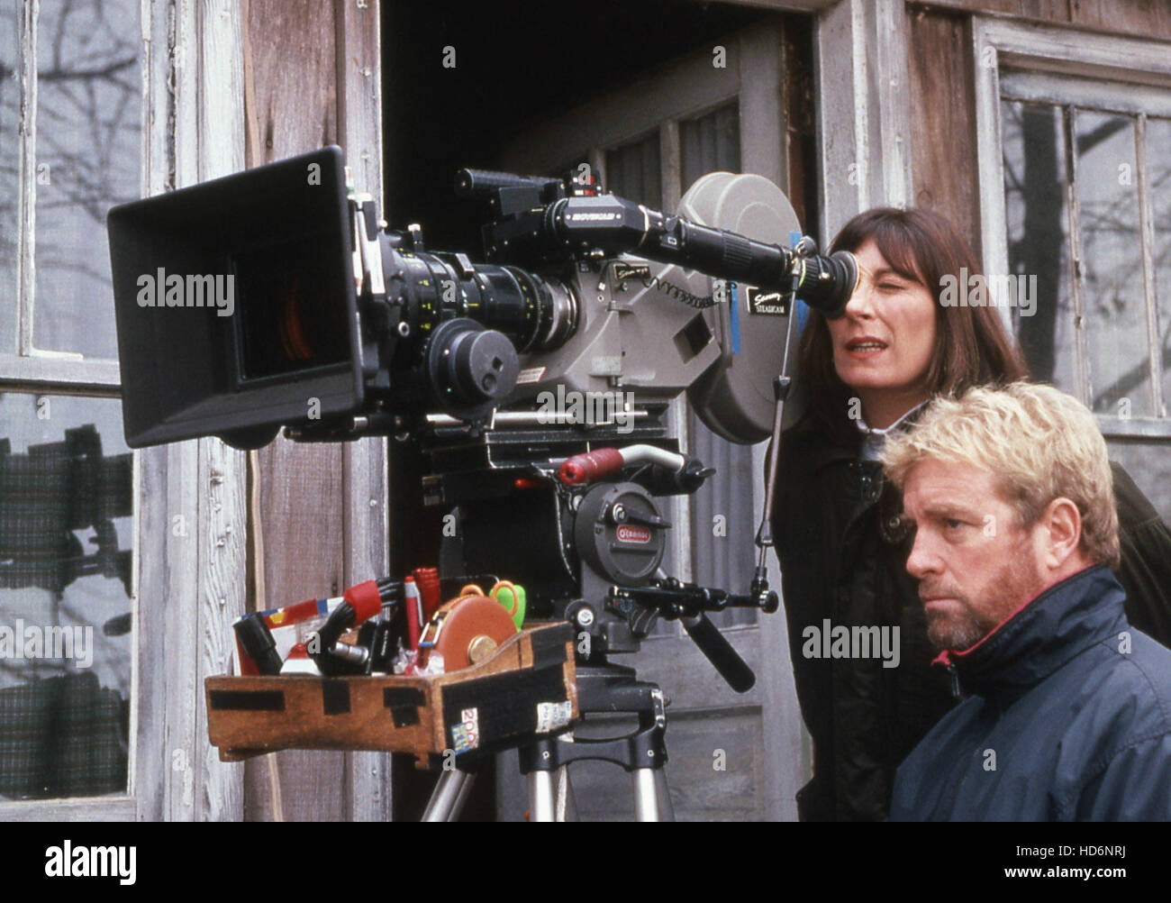 BASTARD OUT OF CAROLINA, director Anjelica Huston (top), on set, 1996