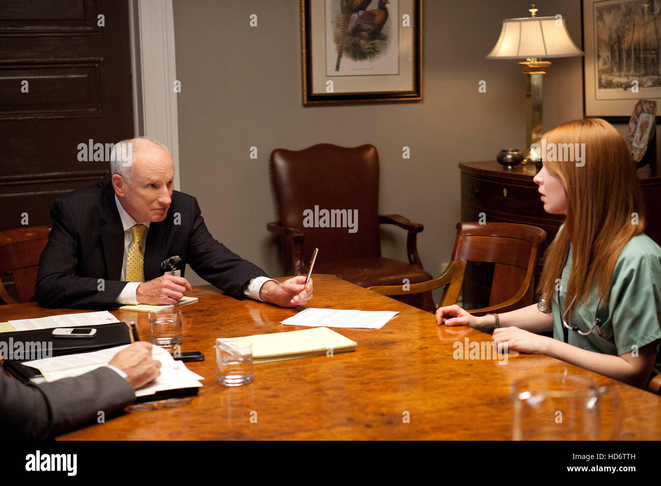 COMA, (from left) James Rebhorn, Lauren Ambrose, 2012. photo Bob