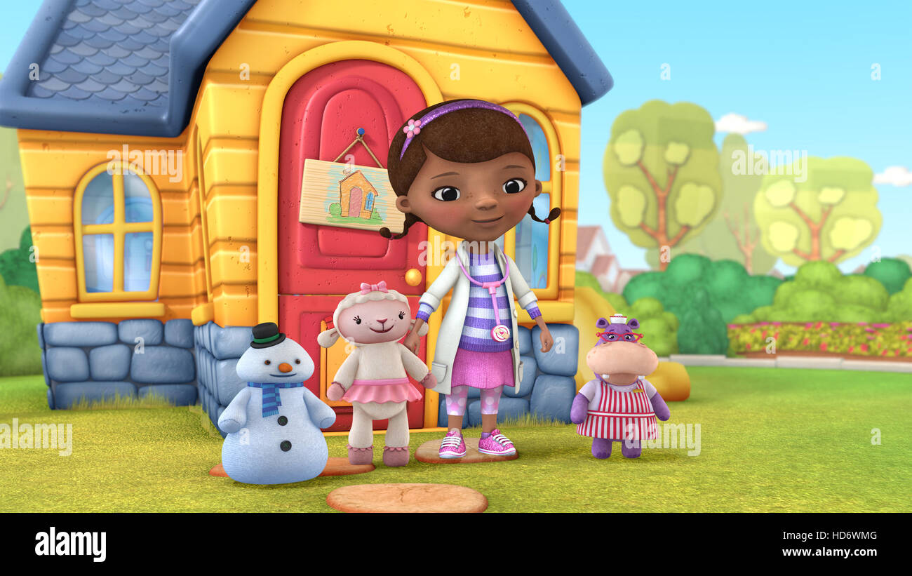 DOC MCSTUFFINS, (from left) Chilli, Lambie, Doc McStuffins, Hattie, 'A